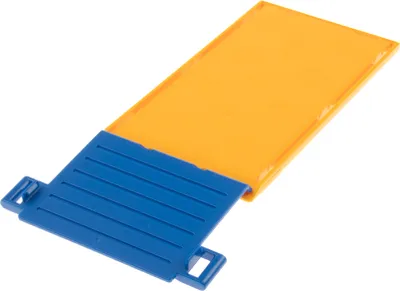 Produktbild von 1x Lego Duplo Bau Grund Platte 4x8 hell orange Klappe Rampe blau 89195 87658