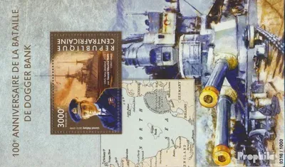 Produktbild von Briefmarken Zentralafrikanische Republik 2015 Mi Block 1327 (kompl. Ausgabe) postfrisch Schlacht um die Doggerbank