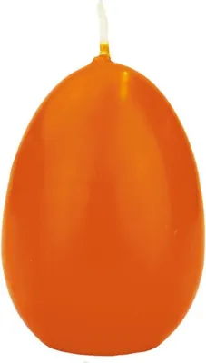Produktbild von INNA-Glas Osterei Kerze LEONITA, orange, 6cm, 4,5cm, 7h -  Germany - Deko Kerzen
