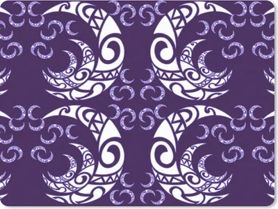 Produktbild von MuchoWow® Mauspad Mousepad Mond - Muster - Nacht 40x30 cm - Mousepads - Maus Mat - Pad - Mausunterlage - Anti Rutsch