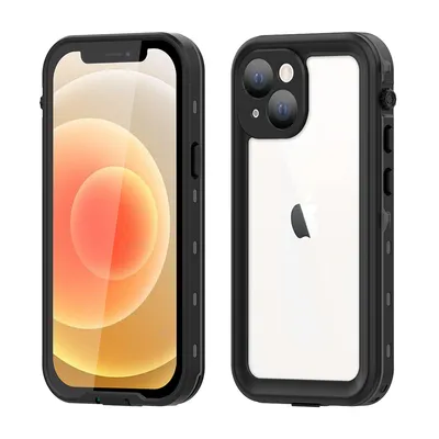 Obrázek produktu pro Vodotěsné pouzdro pro iPhone 13 Mini, prachotěsné a sněhotěsné, IP68 kompletní ochranné pouzdro s integrovanou ochrannou fólií na displej černé