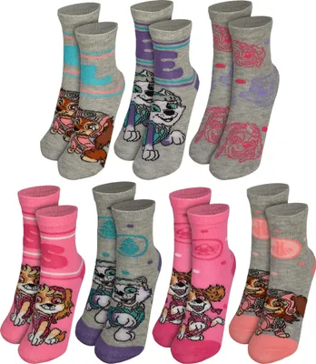 Produktbild von Paw Patrol Socken für Mädchen Kinder Sneaker Kindersocken Söckchen Mehrfarbig Bunt (7er Pack) 23-26