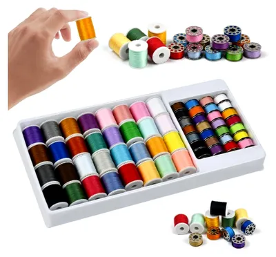 Produktbild von Nähgarn-Set mit 60 Farben für Nähmaschinen und Overlock
