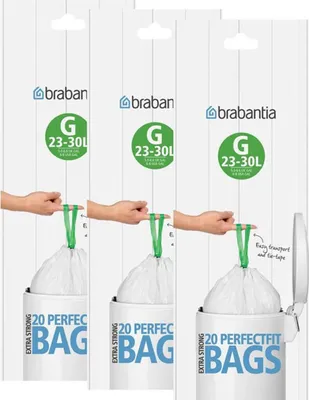 Produktbild von 3x Brabantia Smartfix 30 l (G), 20 Müllbeutel