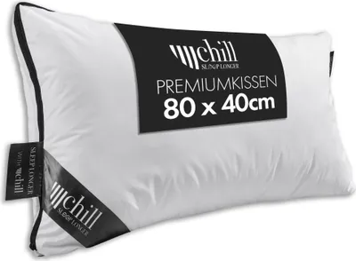 Produktbild von chill SLEEPLONGER Kopfkissen 40×80 cm – 2-in-1 Design für optimalen Schlafkomfort Hotelqualität