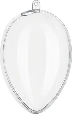 Produktbild von Acrylei 12 cm glasklar teilbar mit Bohrung und Aufhängeöse zum Basteln