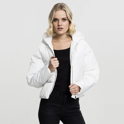 Obrázek produktu pro Dámská zimní bunda Urban Classics Ladies Hooded Oversized Puffer Jacket offwhite - M