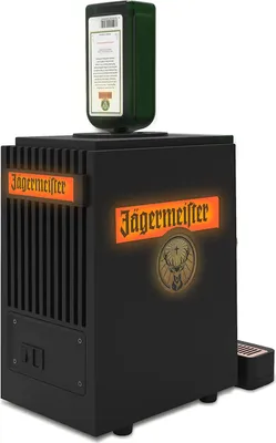Zdjęcie produktu dla Jägermeister Shot Machine 2.0 – nalewanie Jägermeistera w temperaturze -18 °C – serwowanie doskonałych shotów – do butelek o różnych rozmiarach – 22,0 x 39,5 x 40,7 cm, kolor czarny
