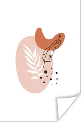Produktbild von MuchoWow® Poster Blätter - Botanisch - Abstrakt - Pflanzen 80x120 cm - Papierdruck