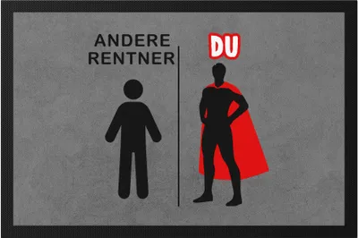 Produktbild von Andere Rentner Du Fußmatte  Superheld Mein Held Dankeschön Geschenkidee Lustig Humor