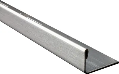 Produktbild von L-Profil Edelstahlschiene Profil Fliesenschiene Edelstahl V2A L250cm 11mm gebürstet