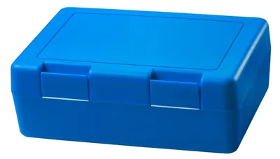 Produktbild von Brotdose Kinder "Dinnerbox" – BPA-FREI & GERMANY – Lunchbox mit sicherem Klickverschluss, robuste Pausenbox für Kinder & Erwachsene - standard-blau PP