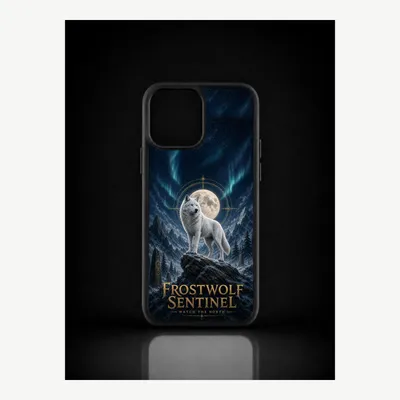 Produktbild von iPhone 12 Pro Max Hülle Handyhülle Schutzhülle Case mit Frostwolf Motiv – LUNØIR ©