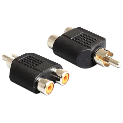 Produktbild von Delock Adapter 2 x Cinchbuchse > 1 x Cinchstecker