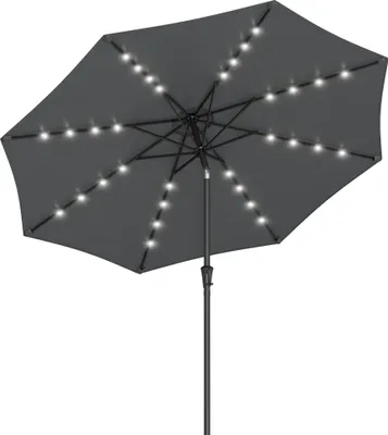 Produktbild von SONGMICS Sonnenschirm Ø 300 cm mit 32 LED-Lämpchen UV-Schutz