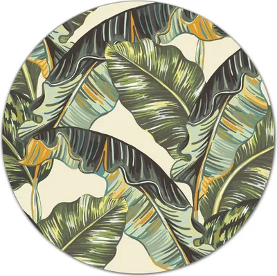 Produktbild von Glas-Herdabdeckplatte Glaskeramikkochfeld-Abdeckung Schneideplatten - 40 cm - Palmblätter Exotisch