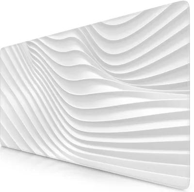 Zdjęcie produktu dla Titanwolf Gaming Mouse Pad XXL, 900 x 400 x 3 mm, podkładka na biurko, zmywalna, antypoślizgowy spód, szybkość i precyzja, White Wave