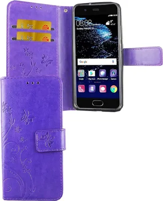 Produktbild von Schutz Hülle Blumen für Handy Huawei P10 Violett