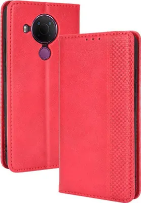 Produktbild von Nokia 5.4 Hülle - Coverup Vintage Style Klapphülle - Rot
