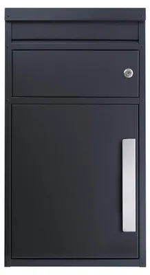 Produktbild von Paketbriefkasten anthrazit-grau (RAL 7016) modernes Design für alle Paketdienste