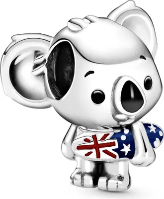 Produktbild von Pandora Places Charm 799031C01 Surfing Koala Silber 925 Mixed Emaille