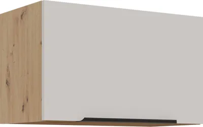 Produktbild von Küchen Kurzhängeschrank 60 cm SOLANO Kaschmir beige matt + Eiche Artisan matt Küchenzeile Küchenblock Küche Einbauküche