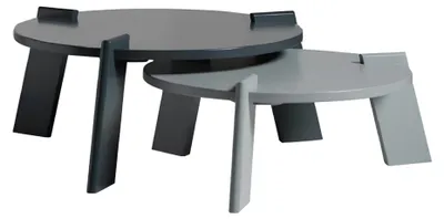 Produktbild von Couchtisch Kaffeetisch Sofatisch Beistelltisch Holz Grau Tisch Design