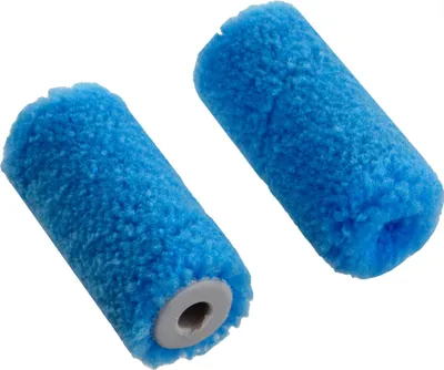 Produktbild von 2 Stück Renovo Premium Bluefelt Teflon Lack-Ersatzwalzen 5cm