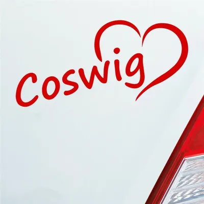 Produktbild von Auto Aufkleber Cowsig bei Dresden Herz Stadt Liebe Love 17x8 cm Rot Sticker Heckscheibenaufkleber