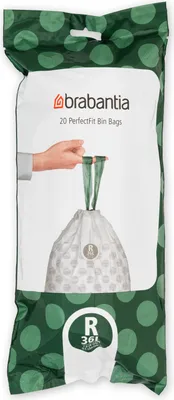 Produktbild von Brabantia Müllbeutel PerfectFit, Abfallbeutel, Beutel, Codierung R, White, 36 L, 20 Stück, 138508