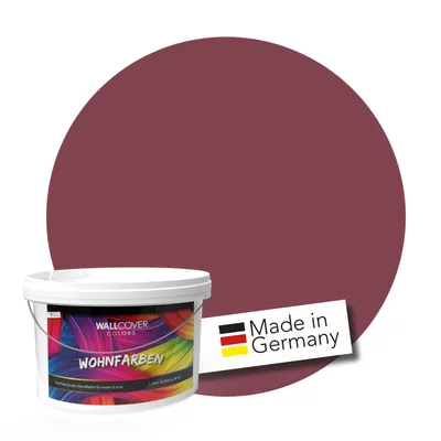 Produktbild von WALLCOVER Wandfarbe Rot Hochdeckend Klasse 1 Matt 5L für 40 m²