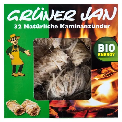 Produktbild von 32 Öko Kaminanzünder Grillanzünder Holzanzünder Kohleanzünder Wachs Holzwolle