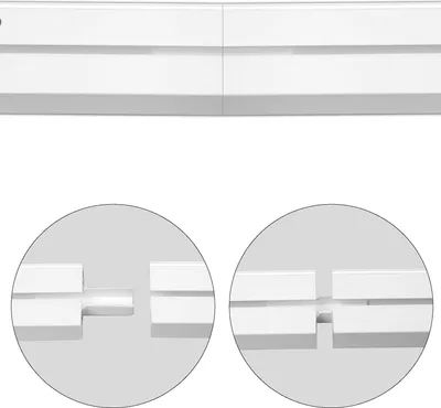 Produktbild von Verbinder für Gardinenschienen 2er Pack, Innenlauf Vorhangschienen Verbindung, passend für 1-, 2- und 3-läufige Schienen