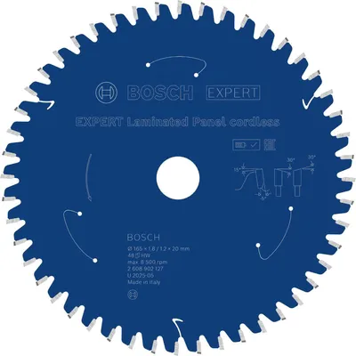Imagen del producto de Hoja de sierra circular laminada EXPERT, 165x1,8x20 mm, Z48, ángulo de corte -5°