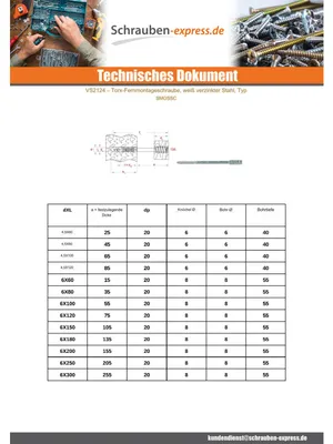 Produktbild von Stellschraube für Holzfenster T25 6X80 Verzinkt