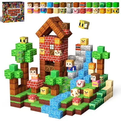 Image de Solidchoice - Ensemble de blocs de construction magnétiques avec 100 pièces pour enfants