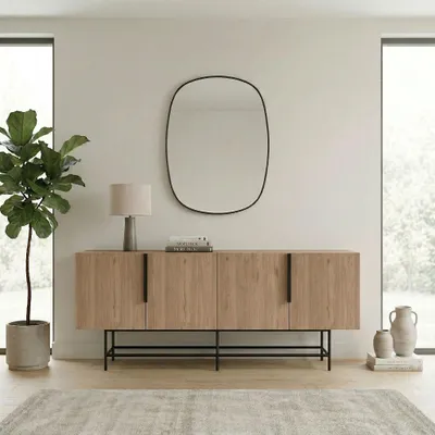Produktbild von Skye Decor, Hochwertiger Konsolentisch (3 Teile) - Saphir Eiche, 200 cm | 100% Melamin