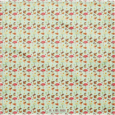 Produktbild von Mr. & Mrs. Panda Bandana Herbst Pilze S - Grün - Geschenk, Hundehalstuch, Herbstwald, Wald, Foulard, Pilz Muster, Dreieckstuch, Schmetterlings, Haarband, Stirnband