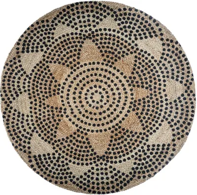 Obrázok produktu pre Okrúhly Jutový Koberec 120 Cm Wz√≥R 2