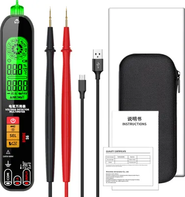 Produktbild von BSIDE S6 Digitalmultimeter, professioneller Spannungswiderstand, Frequenz, Kapazitaetsmessungstester, digitales Hintergrundbeleuchtungsdisplay, Multitester, NCV-Spannungsdetektor, True RMS-Tester
