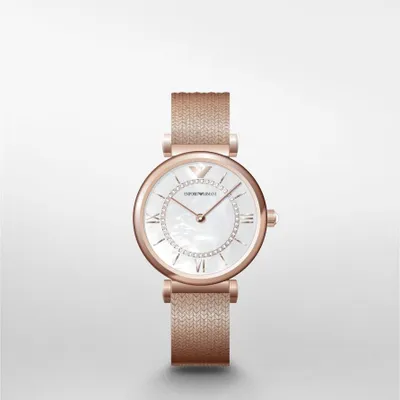 Produktbild von Emporio Armani Analoguhren für Frauen Outap gold-weiß Univerzální
