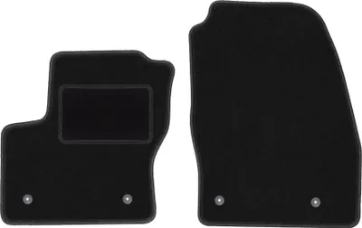 Produktbild von Velours-Fußmatten Vorne passend für Ford C-MAX MK2 (Minivan, Bj. 2015-2019) –  schwarz, passgenau, mit Befestigungen set 2 Stk. - STANDARD