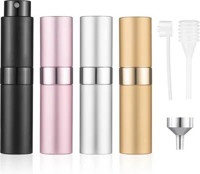 Produktbild von Famanu Parfumzerstäuber Set 4 Stück, 8 ml, nachfüllbare Mini-Sprühflaschen für unterwegs