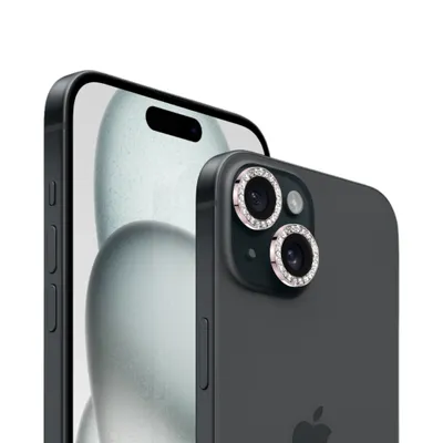 Produktbild von Kamera Linsen Schutzfolie in Rosa passend für Apple iPhone 15 Plus inklusive Reinigungsset