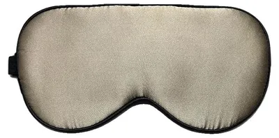 Image de Masque de sommeil, 100% soie de mûrier, bandeau réglable, couleur taupe