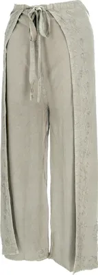 Produktbild von Palazzohose, Langer Boho Hosenrock, Wickelhose, Sommerhose Beige - Modell 7, Damen, Creme-weiß, Viskose, Hosen