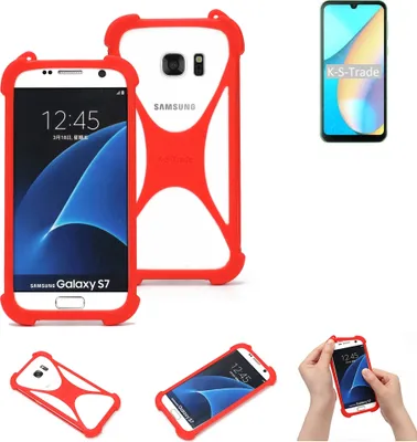 Produktbild von K-S-Trade Handy-Hülle kompatibel mit Blackview OSCAL C20 Schutz-Hülle Bumper Silikon Schutz Hülle Cover Case Silikoncase Silikonbumper TPU Softcase