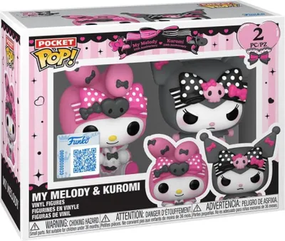 Immagine prodotto di Klucze do sukcesu: Zestaw breloczków Hello Kitty POP! My Melody i Kuromi 4 cm