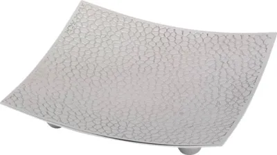 Produktbild von Kerzenteller Viereckig 10x10cm Messing Silber Poliert Kerznehalter Untersetzer
