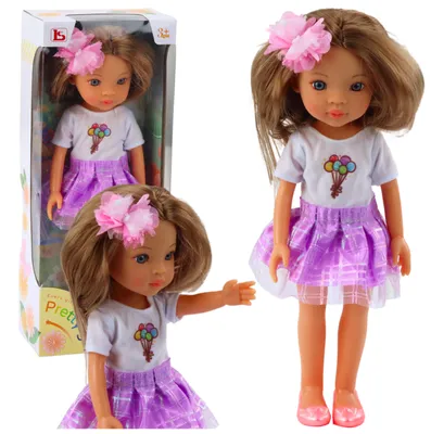 Produktbild von LeanToys Puppe Pretty Girl im violetten Rock 32 cm